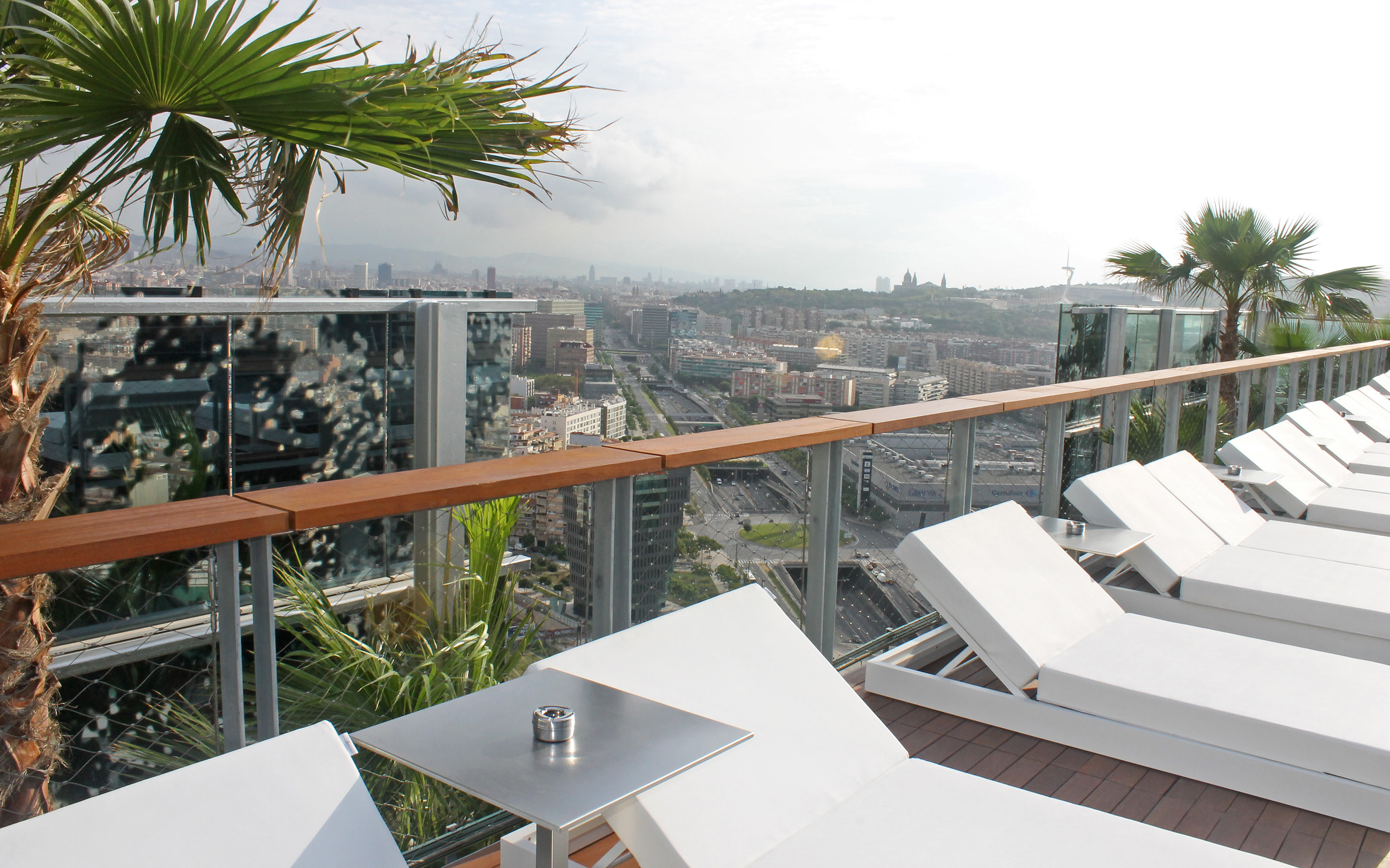 Tumbonas en la azotea