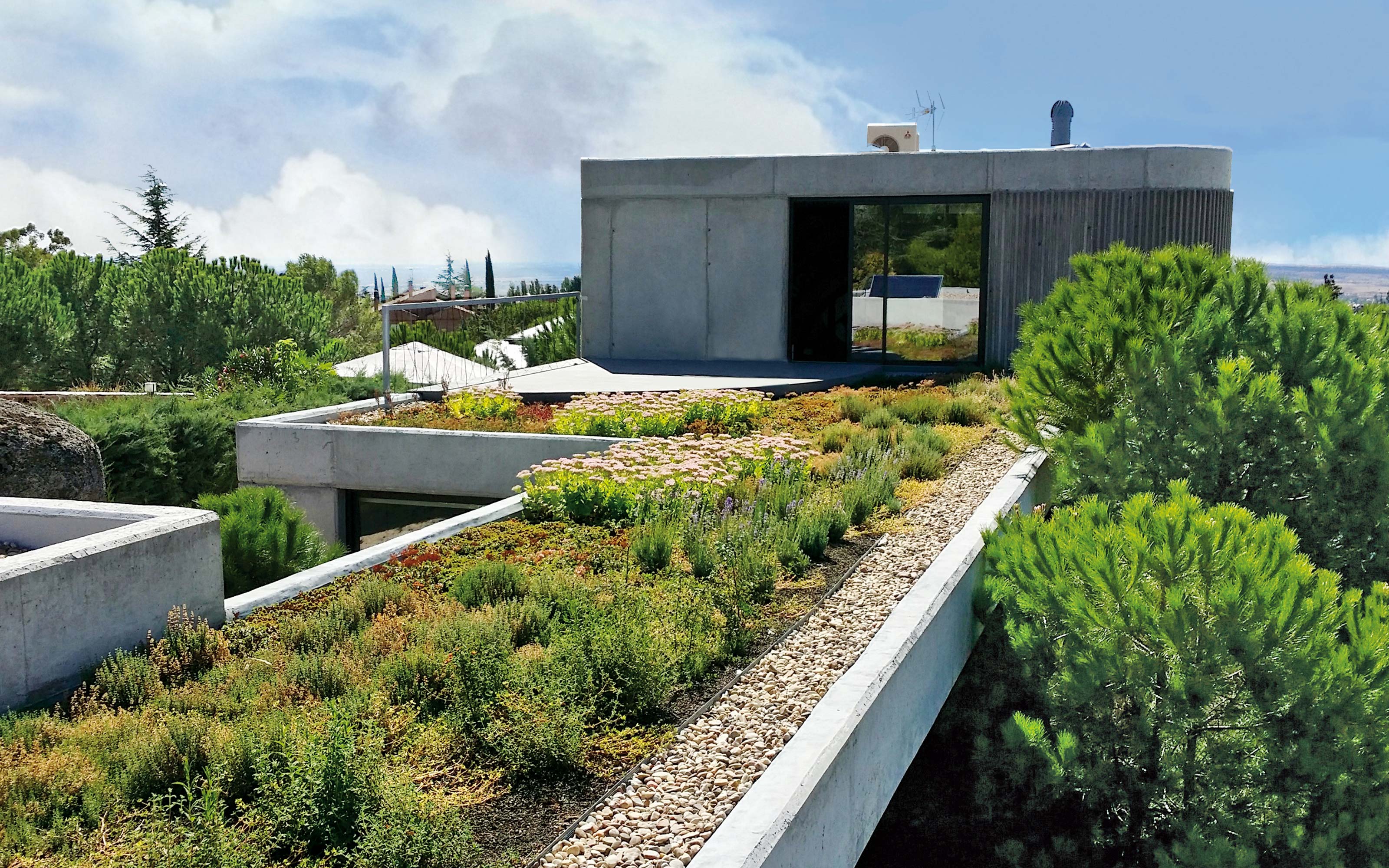 Cubierta ajardinada extensiva