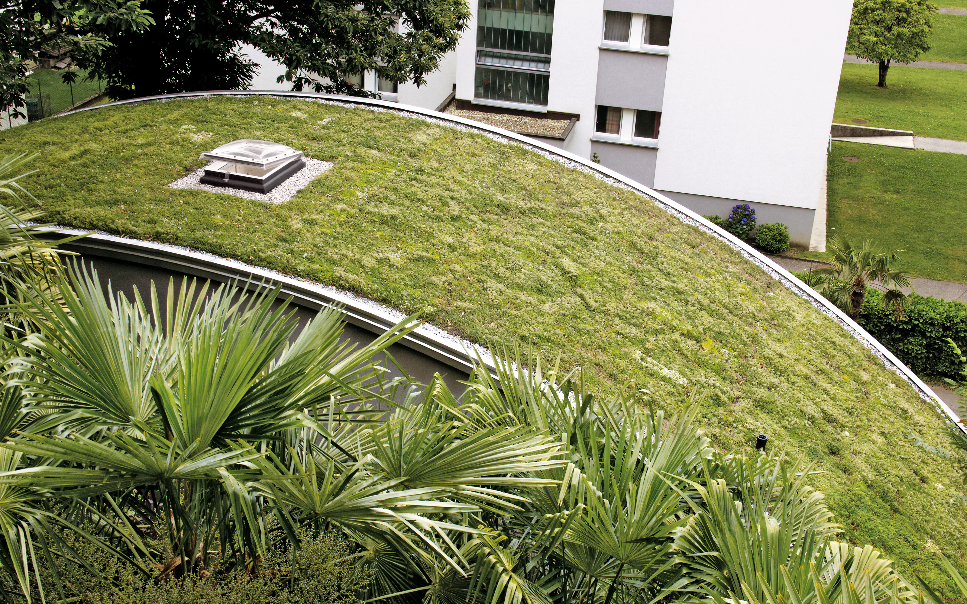 Cubierta abovedada ajardinada