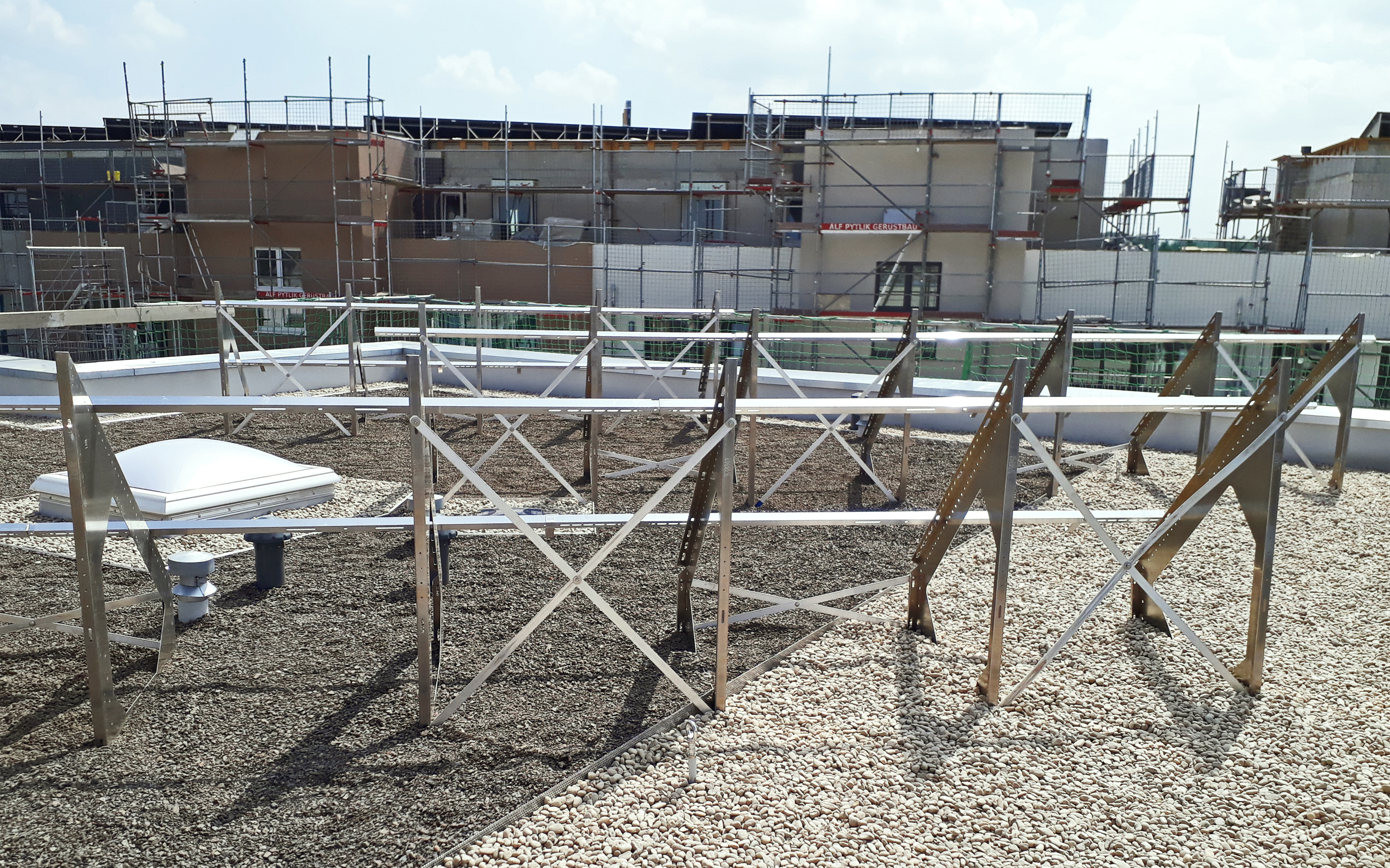 Substrato, grava y sopporte de colocación de Solar Base Frame SGR