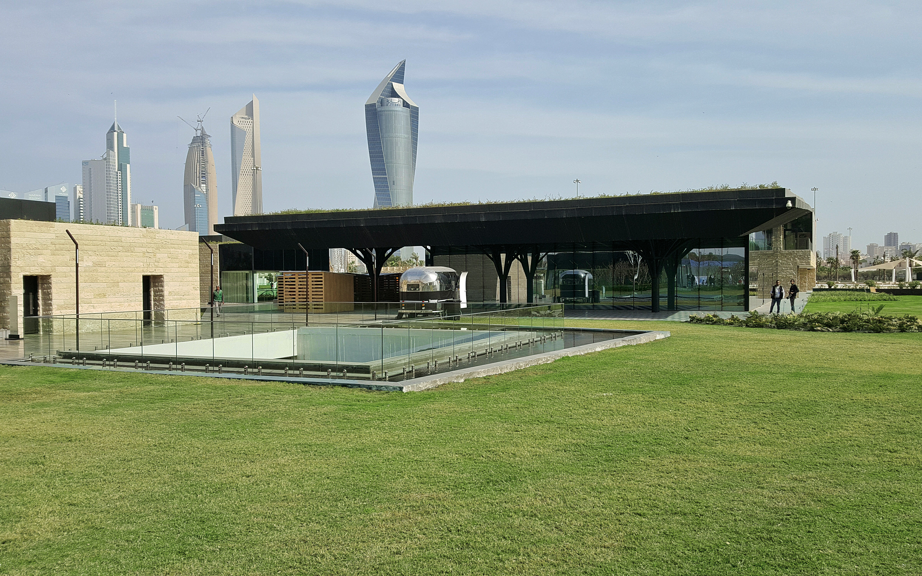 Cubierta ajardinada con césped