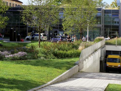 Salida del garaje subterráneo